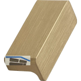 Griffleiste Elan L�nge 50 mm, Aluminium, Messing geb�rstet