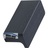 Griffleiste Elan L�nge 50 mm, Aluminium schwarz matt