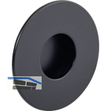 Muschelgriff Geometric rund � 70 mm, ZN schwarz matt lackiert