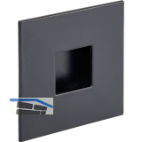 Muschelgriff Geometric quadratisch 73x73, Einlass � 45, ZN schwarz matt lackiert