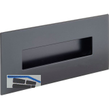 Muschelgriff Geometric rechteckig 155 x 73 mm, ZN schwarz matt lackiert