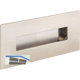 Muschelgriff Geometric rechteckig 155 x 73 mm, ZN Edelstahl Effekt