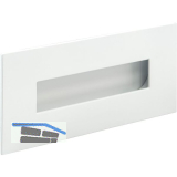 Muschelgriff Geometric rechteckig 155 x 73 mm, ZN wei� matt lackiert