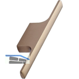 M�belgriff Tau Breite 126 mm, Aluminium Messing geb�rstet