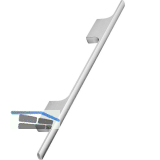 M�belgriff Tau Breite 286 mm, Aluminium Edelstahl Effekt