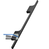 M�belgriff Tau Breite 286 mm, Aluminium schwarz matt geb�rstet