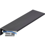 Griffleiste Crevan LA 128 mm, L�nge 145 mm, Aluminium eisenf�rbig geb�rstet matt