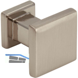 M�belknopf Baios 20 x 20 mm, Zinkdruckguss vernickelt feingeschliffen