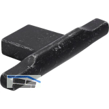 M�belknopf Baton, Breite 70 mm, Zinkdruckguss eisenf�rbig matt getrommelt