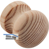 Knopf Hemera � 25 mm, Tiefe 26 mm, Kiefer roh