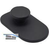 Mantelhaken Cozy Hook 1, Platte abgerundet Haken strukturiert,Kunststoff schwarz