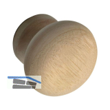 Knopf Hemera � 35 mm, Tiefe 28 mm, Esche roh