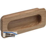 Muschelgriff Cidras Breite 110 mm, Einlassma� 102 x 42 mm, Eiche roh