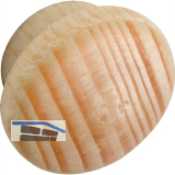 Holzabdeckkappe � 14 mm, Zapfen � 10 mm, Zapfenl�nge 4 mm, Fichte roh