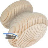 Knopf Horno � 35 mm, Tiefe 28 mm, Kiefer roh