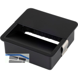 PAMAR Kabeldurchgang mit Staubschutzb�rste 76x76 mm, Zinkdruckguss schwarz matt