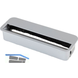 PAMAR Kabeldurchgang mit Staubschutzb�rste 152x52 mm, Zinkdruckguss alufarbig