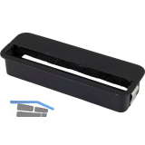 PAMAR Kabeldurchgang mit Staubschutzb�rste 152x52 mm, Zinkdruckguss schwarz matt