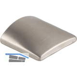 Knopf Fortuna Breite 25,3 mm, Tiefe 25 mm, Zinkdruckguss Edelstahl Effekt