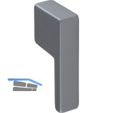 Knopf Sara Breite 8 mm, Tiefe 18 mm, Zinkdruckguss alufarbig