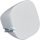 Knopf Maron � 22 mm, Tiefe 18 mm, Zinkdruckguss alufarbig