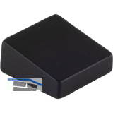 Knopf Tabarca Breite 22 mm, Tiefe 25 mm, Zinkdruckguss schwarz matt