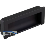 Muschelgriff Nera Breite 108 mm, H�he 41,7 mm, Zinkdruckguss schwarz matt