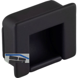 Muschelgriff Nera Breite 44 mm, H�he 35 mm, Zinkdruckguss schwarz matt