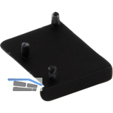 Endkappe Mede rechts zu Griffstange, Zinkdruckguss schwarz matt