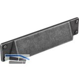 Muschelgriff Manto, LA 128 mm, Breite 175 mm, Zinkdruckguss altverzinnt