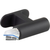 Endsockel Nelo zu Griffstange, Zinkdruckguss schwarz matt