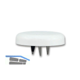 Nagelgleiter mit 3 Einschlagdorne, rund, �27, Kunststoff wei�