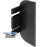 Endkappe Aktor C-Form, Kunststoff schwarz