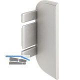 Endkappe Aktor C-Profil, Kunststoff silberfarbig