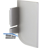 Endkappe Aktor L-Profil rechts, Kunststoff silberfarbig