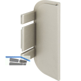 Endkappe Aktor C-Profil, Kunststoff edelstahlfarbig