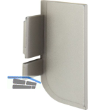 Endkappe Aktor L-Profil rechts, Kunststoff edelstahlfarbig