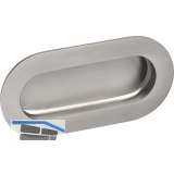 Muschelgriff Edana Breite 102 mm, Einlassma� 92x40 mm,Edelstahl geb�rstet