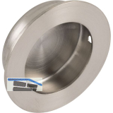 Muschelgriff Edana II � 50 mm, Einlass � 40 mm, Edelstahl geb�rstet