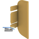 Endkappe Aktor C-Profil, Kunststoff gold matt