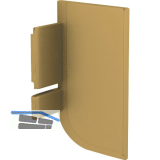 Endkappe Aktor L-Profil rechts, Kunststoff gold matt
