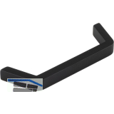 Griff Dorkis LA 96 mm, Breite 105 mm, Zinkdruckguss schwarz matt