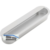 Muschelgriff Dotis Breite 129, Einlass 125 x 30, Zinkdruckguss wei� matt