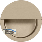 Muschelgriff Dotos � 50 mm, Einlass � 46 mm, Zinkdruckguss Edelstahl Effekt