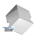 Knopf Galates Breite 30 mm, H�he 30 mm, ZN verchromt matt