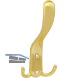 Huthaken Canelli Breite 78 mm, H�he 160 mm, Zinkdruckguss vermessingt poliert