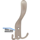 Huthaken Canelli Breite 78 mm, H�he 160 mm, Zinkdruckguss vernickelt matt