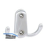 Mantelhaken Canelli Breite 78 mm, H�he 55 mm, Zinkdruckguss verchromt poliert