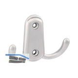 Mantelhaken Canelli Breite 78 mm, H�he 55 mm, Zinkdruckguss vernickelt matt