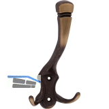 Huthaken Valentino Breite 83 mm, H�he 170 mm, Zinkdruckguss patiniert